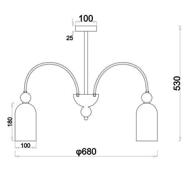Потолочная люстра Escada ODE 686/5PL Copper Фото № 2