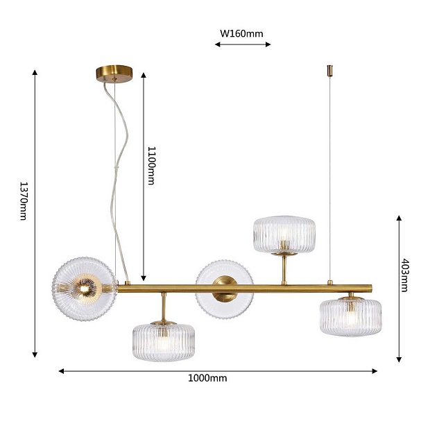 Подвесная люстра Favourite Malinconia 4051-5P Фото № 2