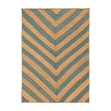 Ковер Tkano из джута с вставками зеленого цвета из коллекции Ethnic, 160х230 см TK22-DR0021