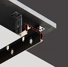 Профиль Flexy для изготовления скрытых п-образных карнизных ниш 8888 IZI KARNIZ2 05 9005 2