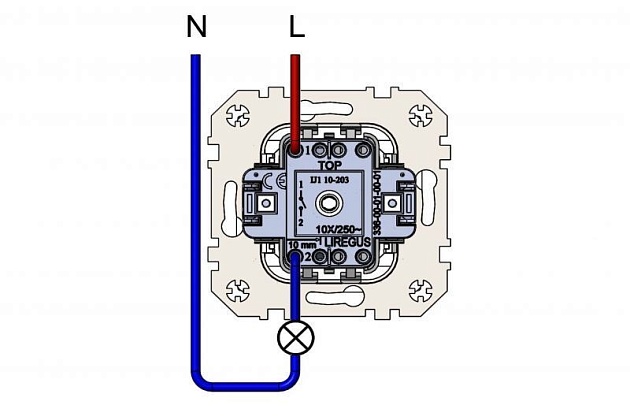Выключатель одноклавишный Liregus Retro кремовый омбре 29-102 изображение 2 Выключатель одноклавишный Liregus Retro кремовый омбре 29-102 Фото № 2
