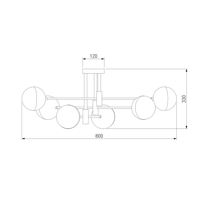 Потолочная люстра Eurosvet Nuvola 70129/6 латунь Фото № 2