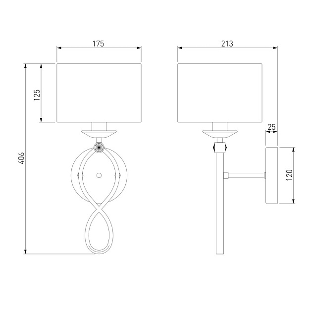 Бра Eurosvet Fabiola 60124/1 хром Фото № 2