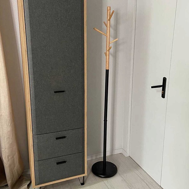 Напольная вешалка AksHome Agava сосна, сосна, цвет основания чёрный 77637 Фото № 3