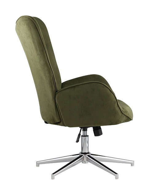 Поворотное кресло Stool Group Филадельфия регулируемое замша хаки FUCHS HY-53 Фото № 3