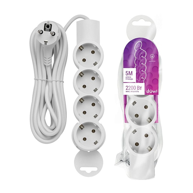 Удлинитель Duwi 4гн 5м с/з 32013 7 Фото № 2