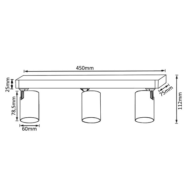 Спот Crystal Lux CLT 017CW3 L450 BL Фото № 3