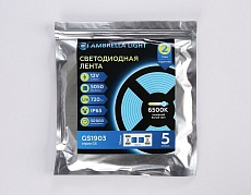 Светодиодная влагозащищенная лента Ambrella Light 7,2W/m 30LED/m 5050SMD холодный белый 5M GS1903 3