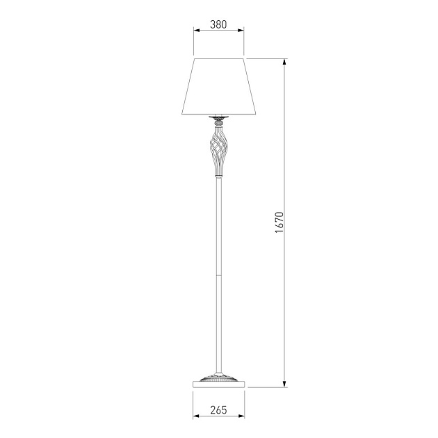 Торшер Eurosvet 01003/1 белый с золотом Фото № 2