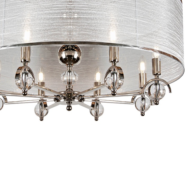 Подвесная люстра iLamp Chelsea P2400-8 Nickel изображение 2 Подвесная люстра iLamp Chelsea P2400-8 Nickel Фото № 2