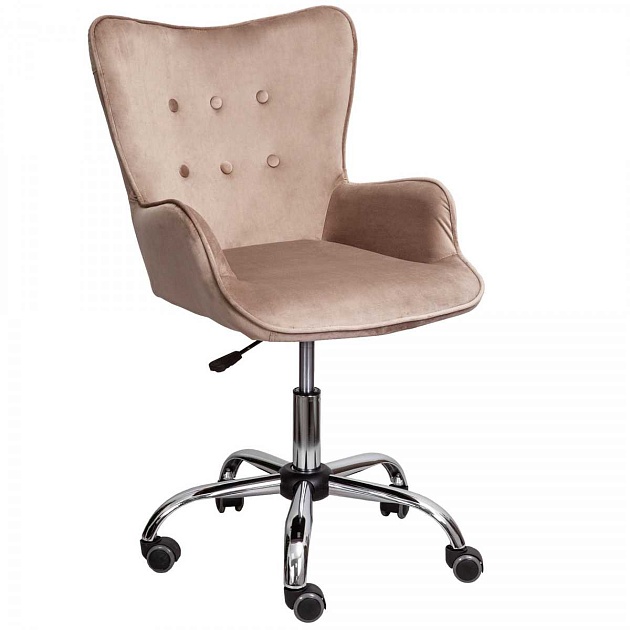 Поворотное кресло AksHome Bella бежевый, велюр 73319 Фото № 1
