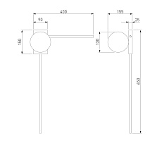 Настенный светильник Eurosvet Fredo 40034/1 черный жемчуг 2