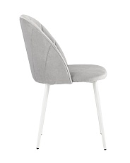 Кухонный стул Stool Group Логан велюр светло-серый белые ножки AV 413-B24-02 2