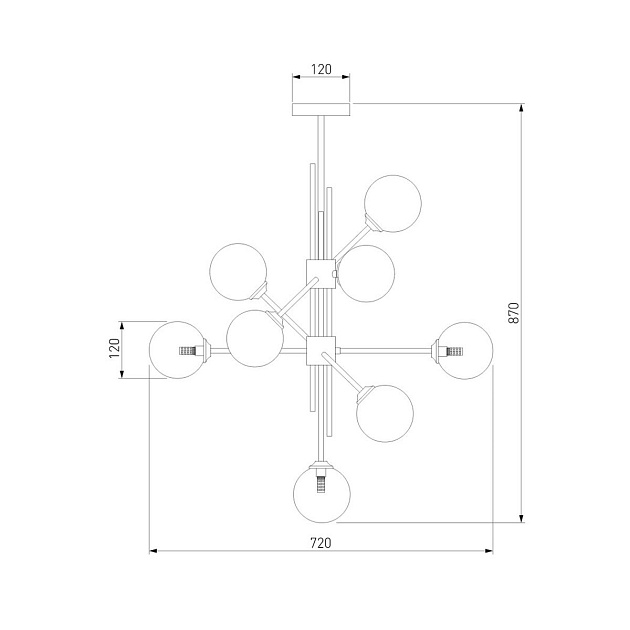 Подвесная люстра Eurosvet Volver 50383 латунь Smart Фото № 2