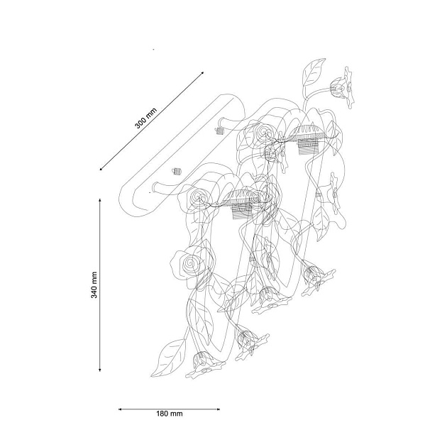 Бра Lucia Tucci Fiori Di Rose W110.2 изображение 2 Бра Lucia Tucci Fiori Di Rose W110.2 Фото № 2