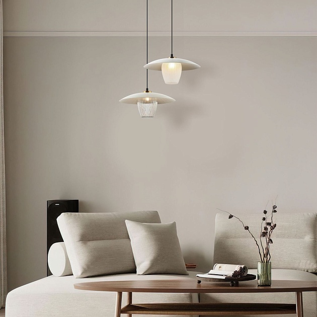 Подвесной светильник Eurosvet Kamari 50259/1 белый/прозрачный Фото № 5