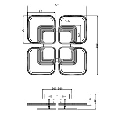 Потолочная светодиодная люстра Escada Samia 10255/8LED 1