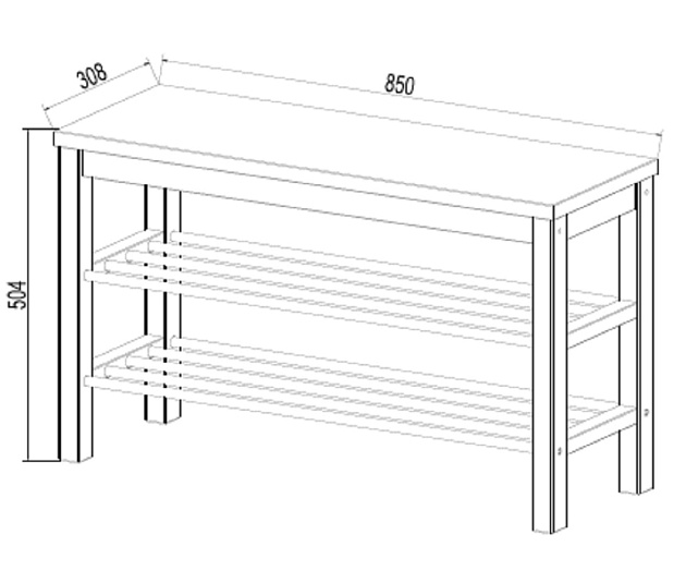 Обувница Шведский Стандарт Кантри 85х50 410475002300 изображение 2 Обувница Шведский Стандарт Кантри 85х50 410475002300 Фото № 2