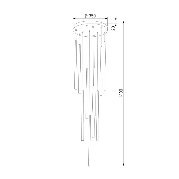 Подвесная люстра TK Lighting 10118 Piano Фото № 2