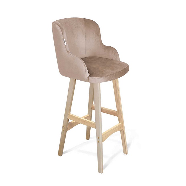 Барный стул Sheffilton SHT-ST39/S65 латте/прозрачный лак 8347245401 Фото № 1