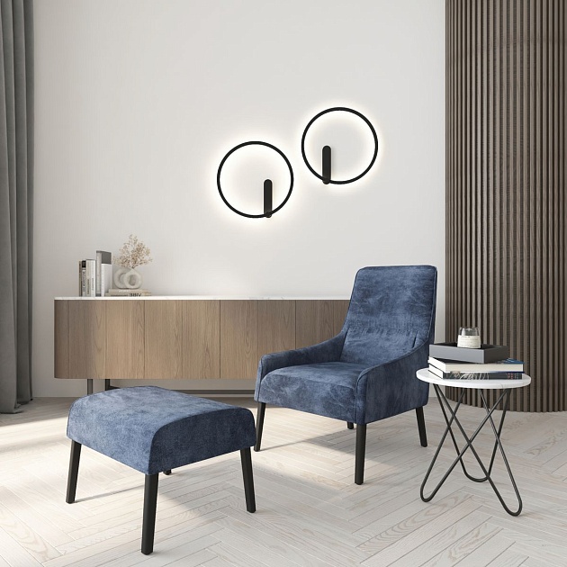 Настенный светодиодный светильник Denkirs Round DK5035-BK Фото № 8