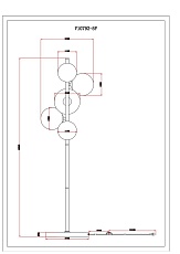 Торшер Moderli Renny V10792-5F 1