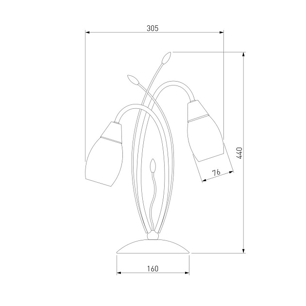 Настольный светильник Eurosvet 22080/2T хром Фото № 2