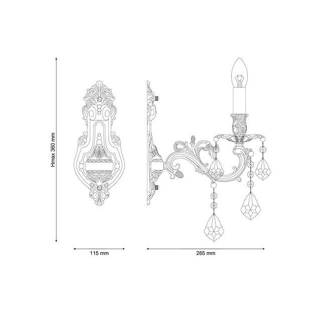 Бра Lucia Tucci Barletta W122.1 Cream White изображение 2 Бра Lucia Tucci Barletta W122.1 Cream White Фото № 2