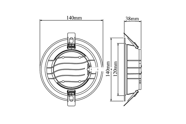 Встраиваемый светодиодный светильник Fiberli CDEW6-TECO 12130707 изображение 3 Встраиваемый светодиодный светильник Fiberli CDEW6-TECO 12130707 Фото № 3