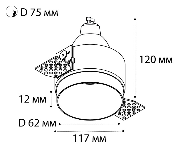 Встраиваемый светильник Italline DL 2248 black Фото № 2