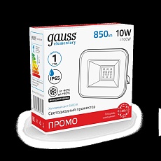 Прожектор светодиодный Gauss 10W 613100310 1