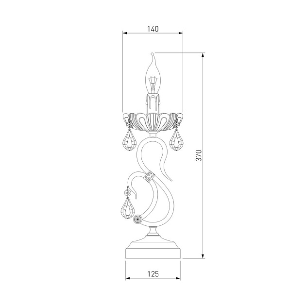 Настольная лампа Eurosvet 12205/1T белый Strotskis изображение 2 Настольная лампа Eurosvet 12205/1T белый Strotskis Фото № 2