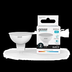 Лампа светодиодная Gauss GU5.3 3.5W 4100K матовая 13524 3