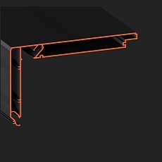 Профиль Flexy для изготовления прямых и угловых ниш для штор  11313 STANDART02 80 LED 9005