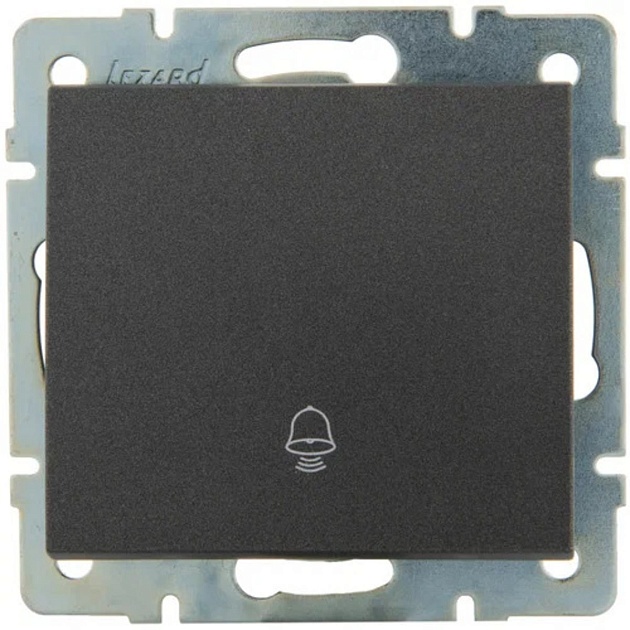 Кнопка звонка Lezard Rain черный 703-4188-103 Фото № 1