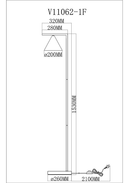 Торшер Moderli Omaha V11062-1F Фото № 2