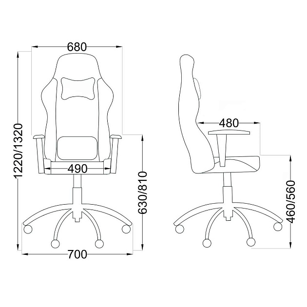 Игровое кресло AksHome Eragon черный, экокожа 80351 Фото № 2