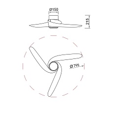 Люстра-вентилятор Mantra GROENLAND 9061 3