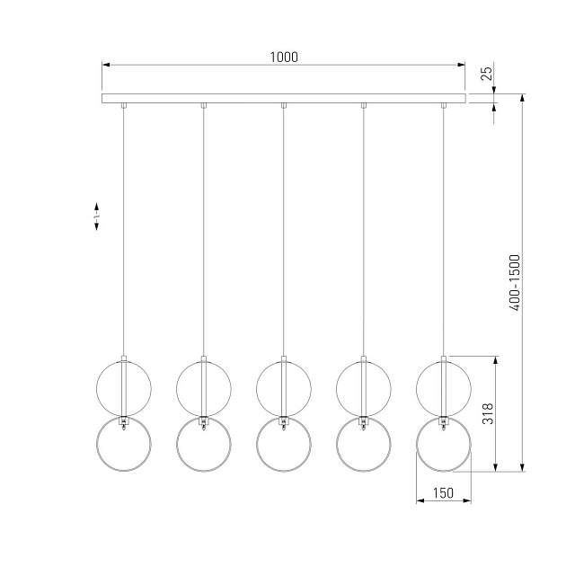 Подвесной светильник Eurosvet Selisa 50092/5 изображение 2 Подвесной светильник Eurosvet Selisa 50092/5 Фото № 2