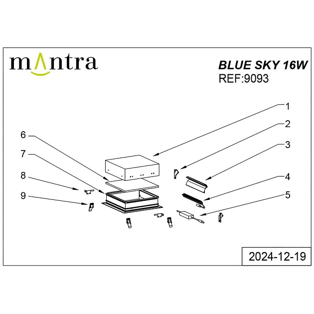 Встраивамое светодиодное окно Mantra BLUE SKY 9093 Фото № 6