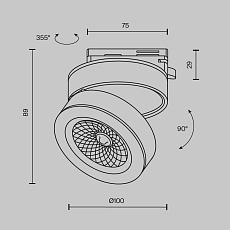 Трековый светодиодный светильник Maytoni Technical Unity Magic TR006-1-12W3K-B4K 1