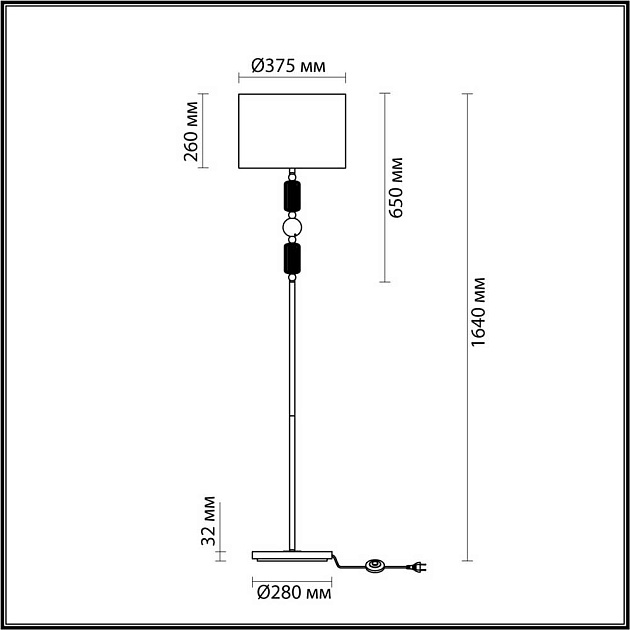 Торшер Odeon Light Classic Candy 4861/1F Фото № 7