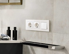 Комплект механизма 1-кл проходного выключателя AMBRELLA VOLT ALFA Белый матовый QUANT (AP1210, VM105) MA121020 1