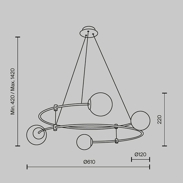 Подвесная люстра Maytoni Balance MOD317PL-04B Фото № 2