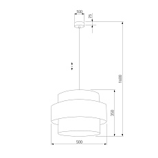 Подвесной светильник TK Lighting 5095 Calisto White 1