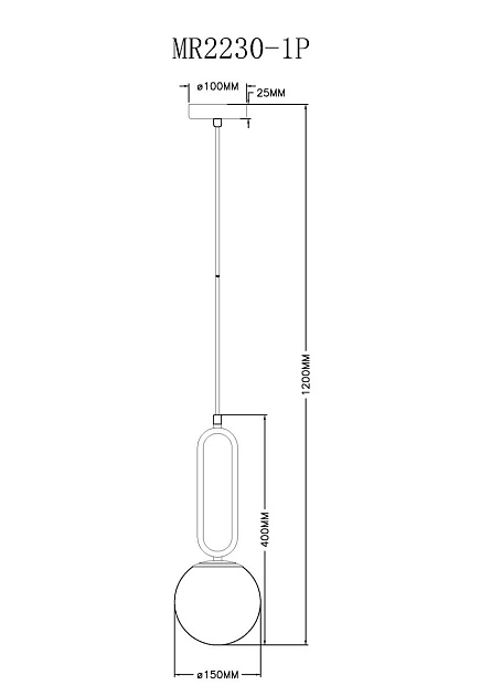 Подвесной светильник MyFar Pierre MR2230-1P Фото № 2