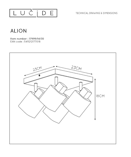 Спот Lucide Alion 17999/14/30 Фото № 2