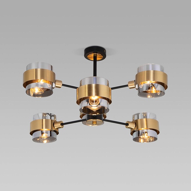 Потолочная люстра Eurosvet Arcada 70127/6 черный/дымчатый Фото № 5