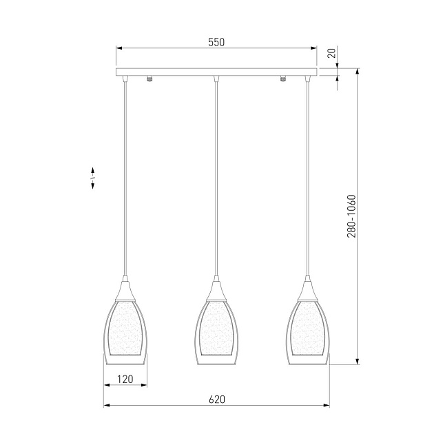 Подвесной светильник Eurosvet Cosmic 50285/3 золото Фото № 2