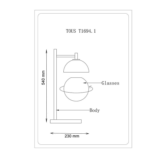 Настольная лампа Lucia Tucci Tous T1694.1 Фото № 2